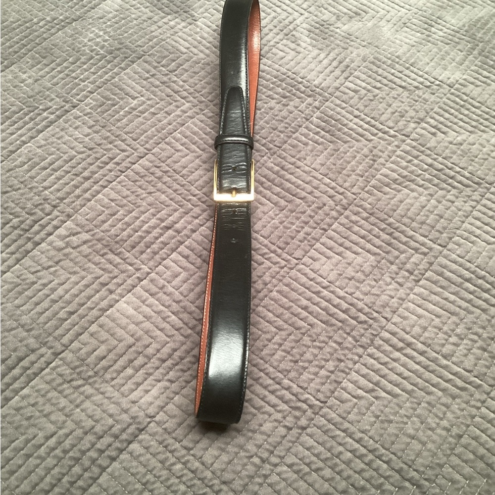 Johnson & Murphy mens leather belt, 36”, glazed kidskin glove, made in USA. 320